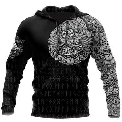 3D Graphics Pullover Zipper Hoodie