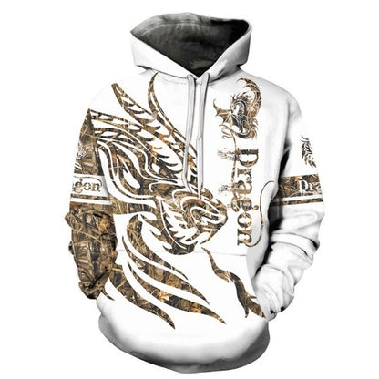 3D Graphics Pullover Zipper Hoodie