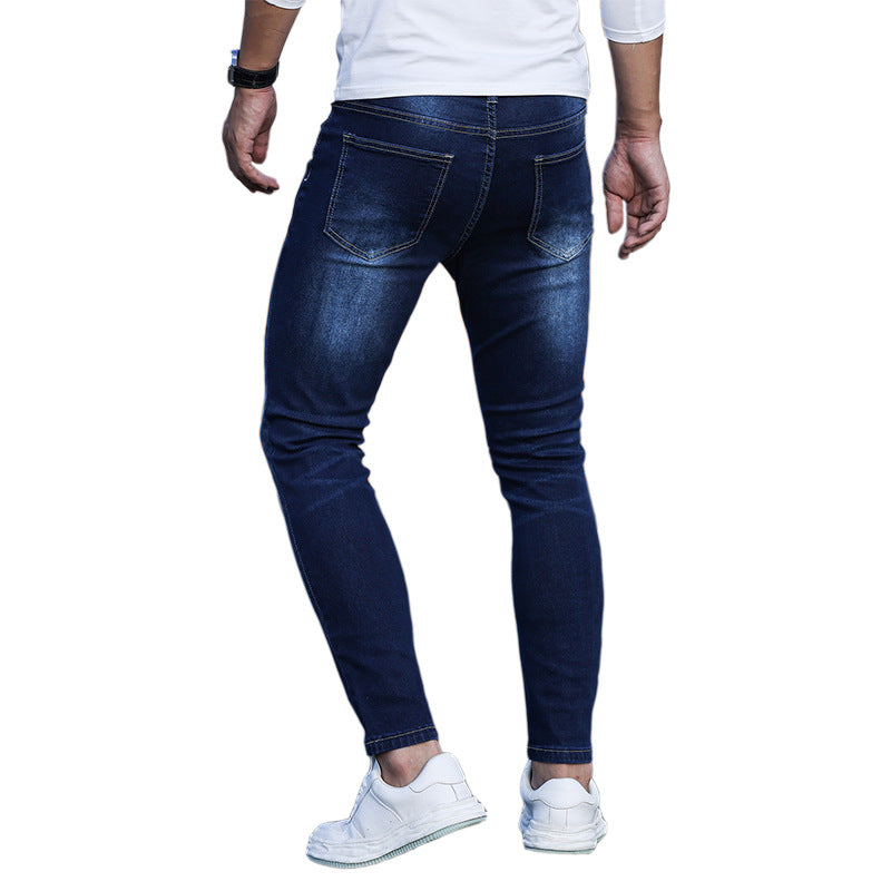 Men's Blue Stretch Skinny Denim Jeans