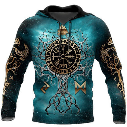 3D Graphics Pullover Zipper Hoodie