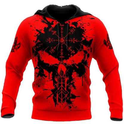 3D Graphics Pullover Zipper Hoodie