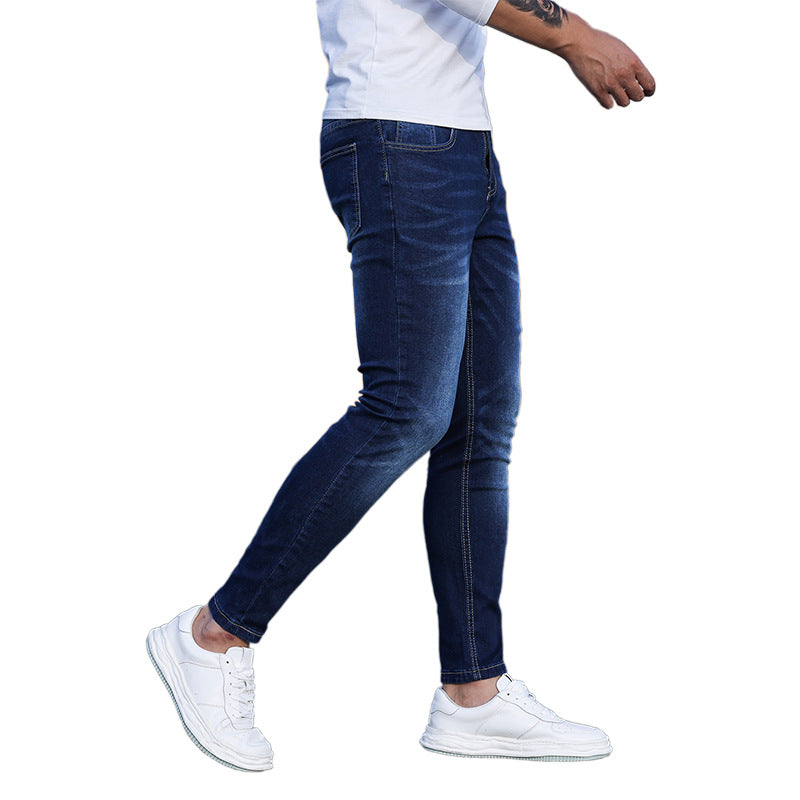 Men's Blue Stretch Skinny Denim Jeans