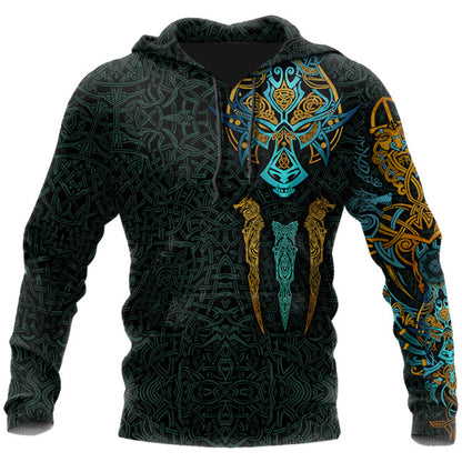 3D Graphics Pullover Zipper Hoodie